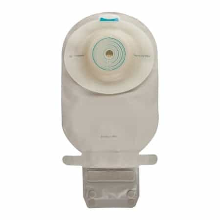 OL 16756 SenSura® Mio one-piece drainable ostomy pouch with adaptive convexity and neutral grey textile, featuring an easy-close outlet and full-circle filter, available in Canada.