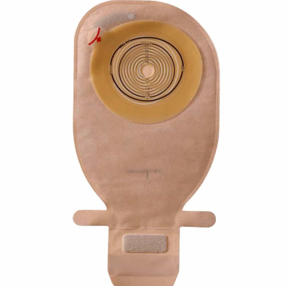 Assura 1-Piece Drainable with EasiClose Maxi (28 cm) Pouch - Flat and Cut-to-fit 10-70mm - 10/box - SKU #13870