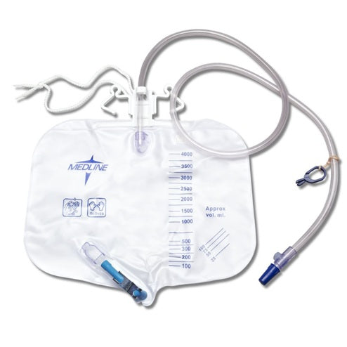 MDL 15205 / Economical Urinary Drain Bag w/ Anti-reflux Tower, Slide-Tap drainage port Latex-free 2000ml - UNIT