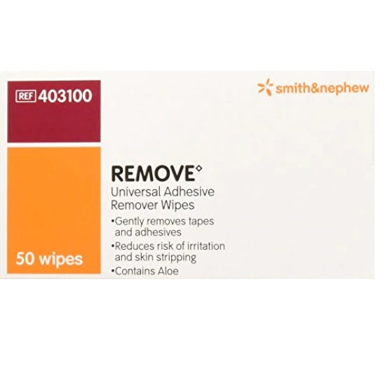 Adhesive remover wipes Remove, 50 per box | SN-403120