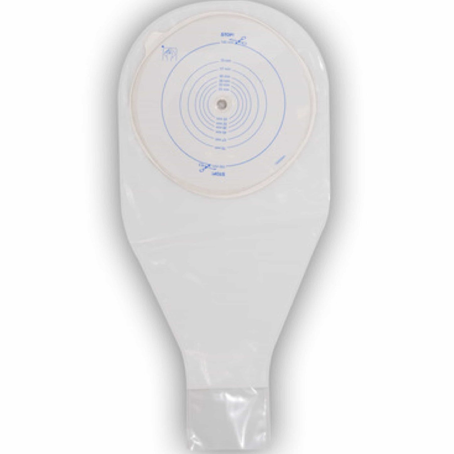 ActiveLife One-Piece Cut-to-Fit Drainable Pouch Transparent up to 100 mm with Stomahesive Skin Barrier, no Filter. SKU #650803.