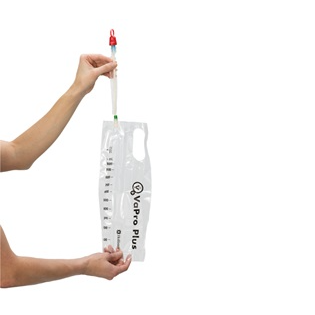 Vapro Plus hydrophilic intermittent catheter for men, straight, 14FR | HOL 74144
