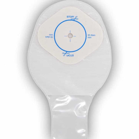Little Ones One-Piece Drainable Pouch with Cut-to-Fit 8-50 mm Stomahesive Skin Barrier, no Filter - 15/box - SKU #20922
