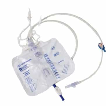 BELPRO MEDICAL Drainage Bag UDB-4462000 with anti-reflux valve and dual clamp drain valve, ensuring secure and hygienic urine collection in Canada.