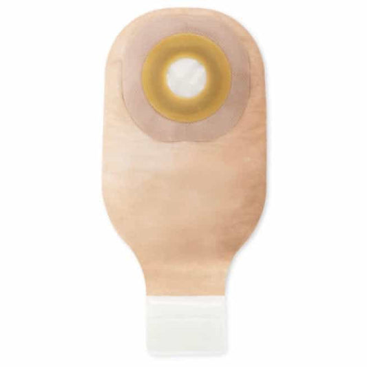 One-Piece Pouching System Beige with Flat Skin Barrier FlexWear and Drainable Pouch Lock 'n Roll Closure with filter- Up to 64 mm and 12" - 10/box - SKU #8181