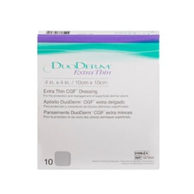 CONVATEC DUODERM EXTRA THIN CGF HYDROCOLLOID DRESSING, STERILE, 10CM X 10CM (4IN X 4IN)