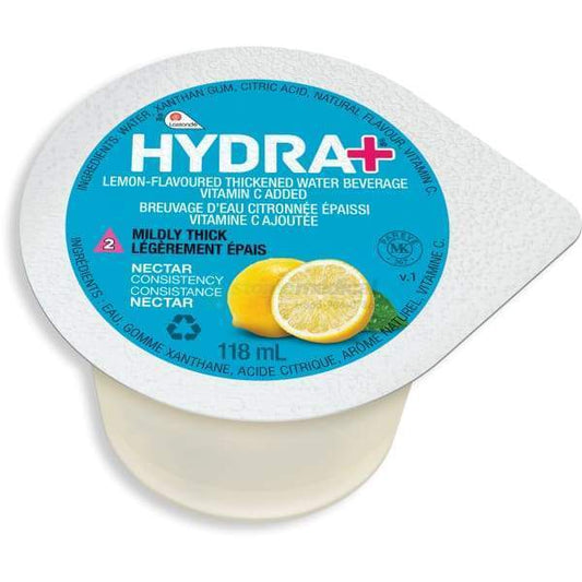 Oasis Hydra+ Eau citronnée (24 x 118ml) - IDDSI 2 et 3 boissons épaissies Lassonde
