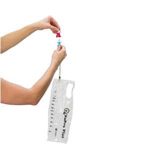 Vapro Plus hydrophilic intermittent catheter for men, straight, 12FR | HOL 74124