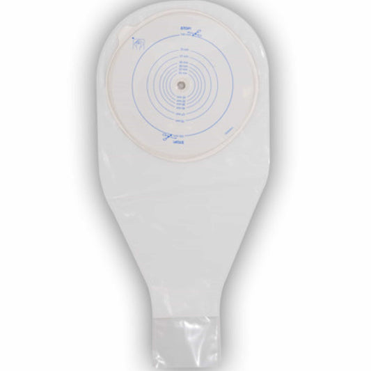 ActiveLife One-Piece Cut-to-Fit Drainable Pouch Transparent up to 100 mm with Stomahesive Skin Barrier, no Filter. SKU #650803.